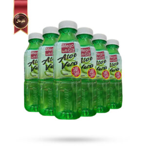 6 عدد نوشیدنی مگابیز Mega Biz مدل آلوئه‌ ورا Aloe vera حجم 500 میلی لیتر