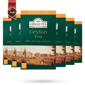 6 بسته چای سیاه احمد Ahmad Tea مدل سیلان Ceylon پک 20 تایی
