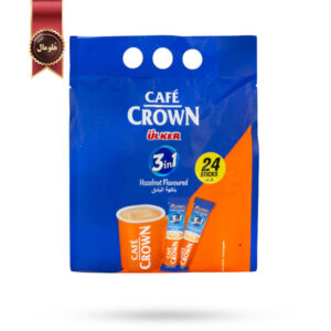 قهوه فوری 3 در 1 کافه کراون اولکر Cafe Crown Ulker با طعم فندق Hazelnut پک 24 عددی