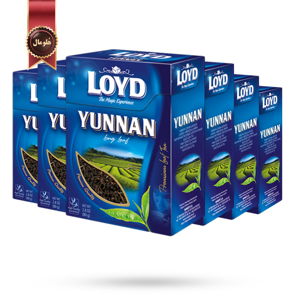 6 بسته چای سیاه لوید LOYD مدل یونان Yunnan وزن 80 گرم