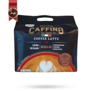 قهوه فوری دلزیو کافینو Delizio Caffino مدل کافه لاته کم شکر Coffee Latte Less Sugar پک 20 عددی