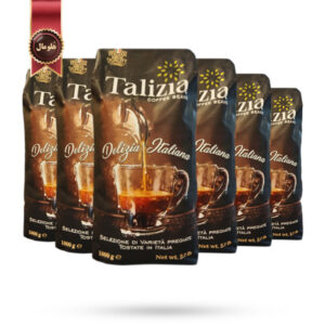 6 بسته دانه قهوه تالیزیا Talizia مدل دلیزیا ایتالیانا Delizia Italiana وزن 1000 گرم