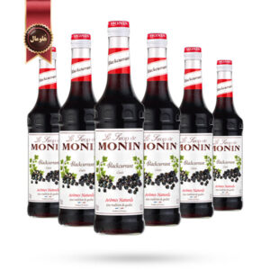 6 عدد سیروپ مونین Monin طعم انگور فرنگی سیاه Blackcurrant حجم 700 میلی لیتر