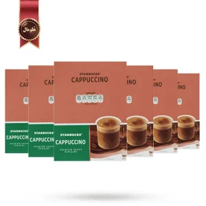6 بسته قهوه فوری استارباکس starbucks مدل کاپوچینو cappuccino پک 10 ساشه ای (اورجینال)