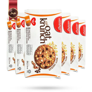 6 بسته کوکی اوت کرانچ مانچیز Munchy’s Oat Krunch طعم شکلات فندق Nutty Chocolate پک 8 تایی (اورجینال)
