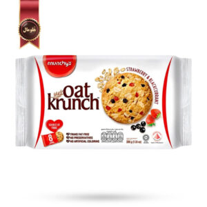 کوکی اوت کرانچ مانچیز Munchy’s Oat Krunch طعم توت‌ فرنگی و انگور سیاه Strawberry & Blackcurrant پک 8 تایی (اورجینال)