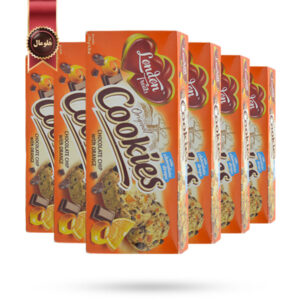 6 بسته کوکی لندن ترتس London Treats مدل چیپس شکلات و پرتقال Chocolate Chip with Orange وزن 135 گرم (اورجینال)