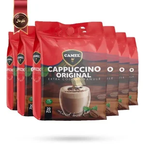 6 بسته کاپوچینو کمل Camel مدل اورجینال با گرانول شکلاتی Original Extra cocoa granule پک 20 ساشه ای (اورجینال)