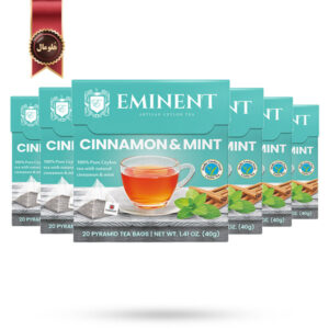 6 بسته چای کیسه ای هرمی امیننت Eminent مدل دارچین و نعنا Cinnamon & Mint پک 20 تایی (اورجینال)