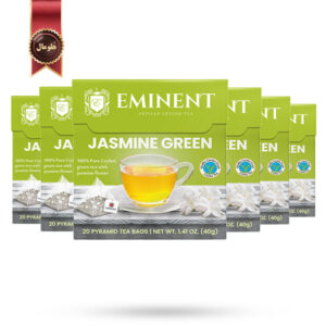 6 بسته چای سبز کیسه ای هرمی امیننت Eminent مدل چای سبز یاسمن Jasmine Green پک 20 تایی (اورجینال)