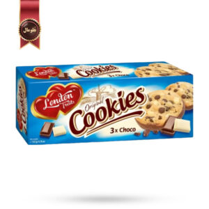 کوکی لندن ترتس London Treats مدل شکلات سه‌ گانه 3x Choco وزن 135 گرم (اورجینال)