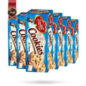 6 بسته کوکی لندن ترتس London Treats مدل شکلات سه‌ گانه 3x Choco وزن 135 گرم (اورجینال)