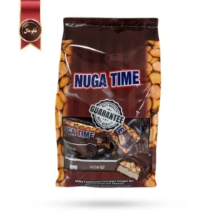 شکلات نوگا تایم NUGA TIME مدل کارامل و بادام زمینی Caramel and Peanuts یک کیلویی (اورجینال)