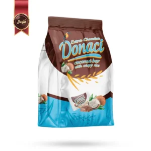 شکلات دوناچی Donaci مدل نارگیلی پفک برنجی coconut bar with crispy rice یک کیلویی (اورجینال)