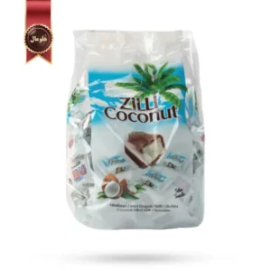 شکلات زیلی Zilli مدل نارگیل و شکلات شیری coconut milk Chocolate یک کیلویی (اورجینال)
