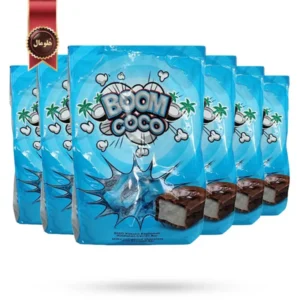 6 بسته شکلات بوم کوکو Boom Coco مدل شکلات شیری با نارگیل Milky Chocolate With Coconut یک کیلویی (اورجینال)