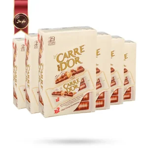 6 بسته شکلات کاریدور Carre Dor مدل 2 انگشتی طعم فندق Hazelnut Cream پک 12 تایی (اورجینال)