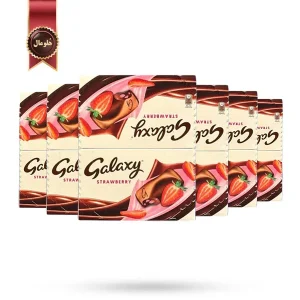 6 بسته شکلات گلکسی Galaxy مدل مغز دار توت‌ فرنگی Strawberry پک 24 تایی (اورجینال)