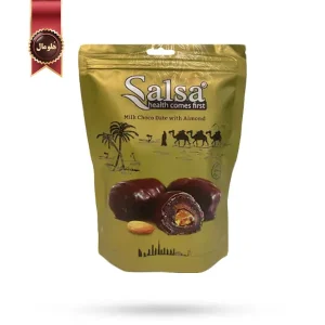 شکلات خرمایی سالسا Salsa مدل شکلات شیری و بادام Milk Chocolate With Almond وزن 250 گرم (اورجینال)