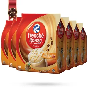 6 بسته کافی میکس فرنچ رست مدل کارامل نمکی Frenche Roast Indulgence Salted caramel پک 20 ساشه ای (اورجینال)