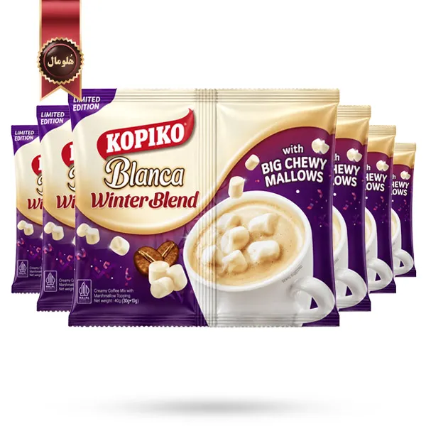 20 بسته کافی میکس کوپیکو مدل شیری با مارشمالو Kopiko Blanca with mallows پک 2 تایی (اورجینال)